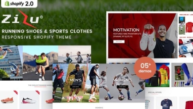 Zizuv..Nulled&#;RunningShoes&#;SportsClothesShopifyTheme