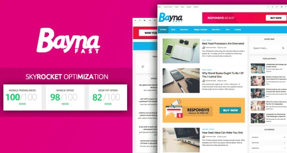 Bayna Fast Nulled – High Speed Optimized Blogger Template Free
