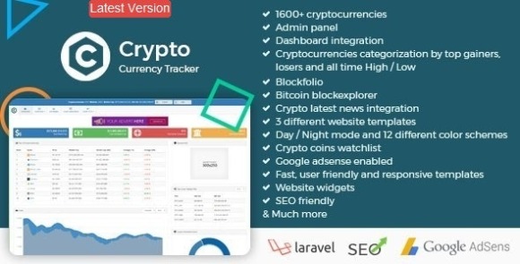 CryptoCurrencyTrackerv.Nulled–RealtimePrices,Charts,News,ICO'sandmorePHPScript