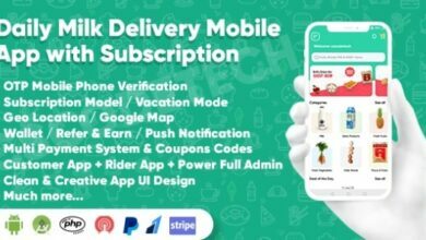 DairyProducts,Grocery,DailyMilkDeliveryMobileAppwithSubscriptionv.Nulled–Customer&#;DeliveryAppSource