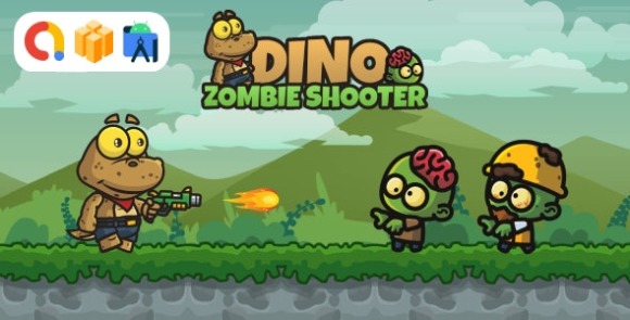 Dino Zombie Shooter Android Game with AdMob Ads + Ready to Publish App Source Code