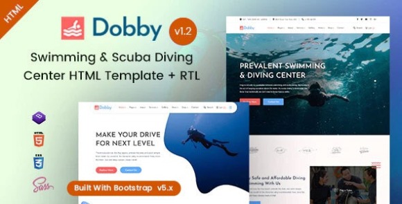 Dobbyv.Nulled–Swimming&#;ScubaDivingHTMLTemplateFree