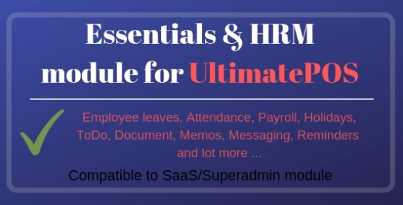 Essentials&#;HRMv.(HumanResourceManagement)ModuleforUltimatePOS