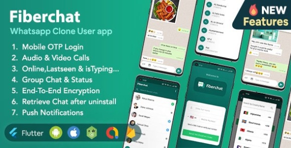 Fiberchatv..Nulled–WhatsAppCloneFullChat&#;CallApp–Android&#;iOSFlutterChatAppSource