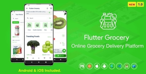 FlutterMultiVendorGroceryv.(ConvenienceStore,Food,Vegetable,FreshFruit,eCommerce,Retail)AppSource