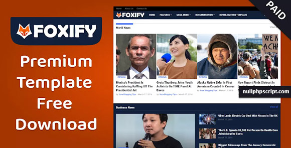 Foxify Premium Nulled – Responsive Blogger Template Free