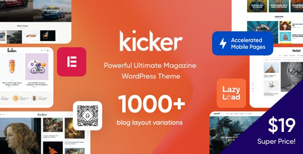 Kickerv...Nulled&#;MultipurposeBlogMagazineWordPressTheme+Gutenberg