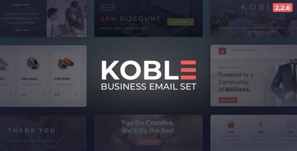 Koble Nulled – Business Email Set – Newsletter Email Templates