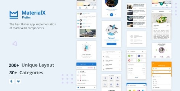MaterialXFlutterv.Nulled–FlutterMaterialDesignUIComponentsAppSourceCode