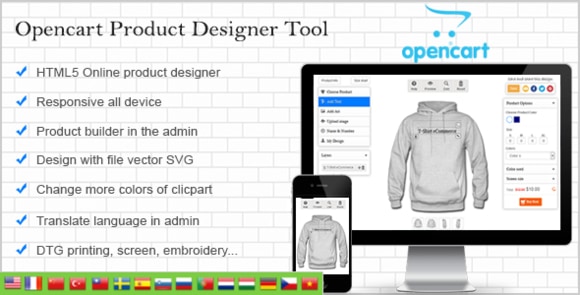 Opencart Custom Product Designer – OpenCart Nulled Plugin