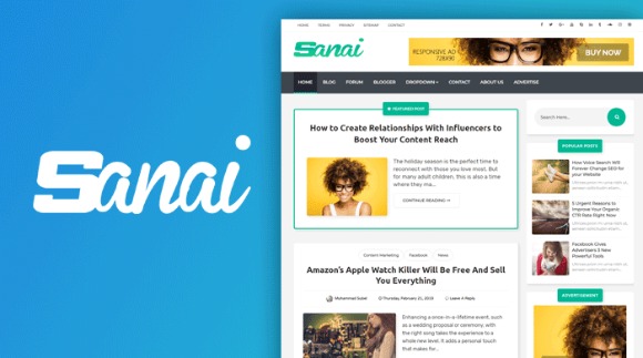 Sanai Nulled – High Quality Responsive Blogger Template