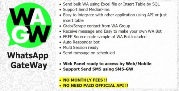 WA GWv.Nulled–WhatsAppandSMSGateWay(BlastandChatbot)withSAASSupportWindowsApp