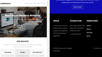 Corporate Email HTML Template Free