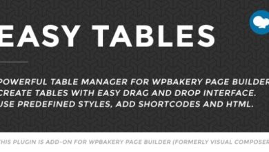 EasyTablesv..Nulled–TableManagerforWPBakeryPageBuilderAddon