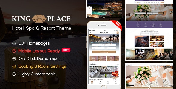 KingPlacev..Nulled&#;HotelBooking,Spa&#;ResortWordPressTheme(MobileLayoutReady)