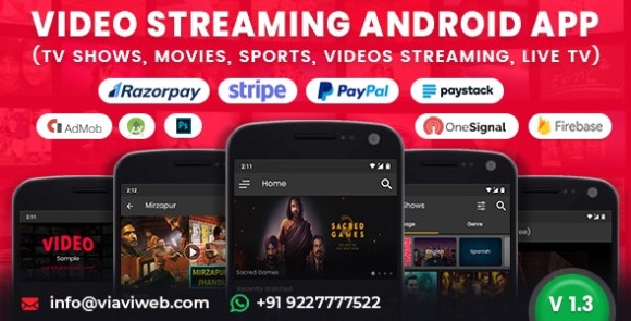 VideoStreamingAndroidAppv.(TVShows,Movies,Sports,VideosStreaming,LiveTV)AppSourceCode