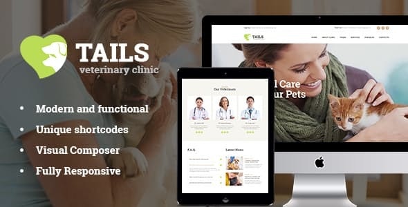 Tailsv..Nulled&#;VeterinaryClinic,PetCare&#;AnimalWordPressTheme+Shop