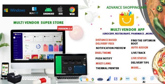Multi Vendorv.Nulled–Food,Grocery,Pharmacy&#;CourierDeliveryApp|AppsSourceCode