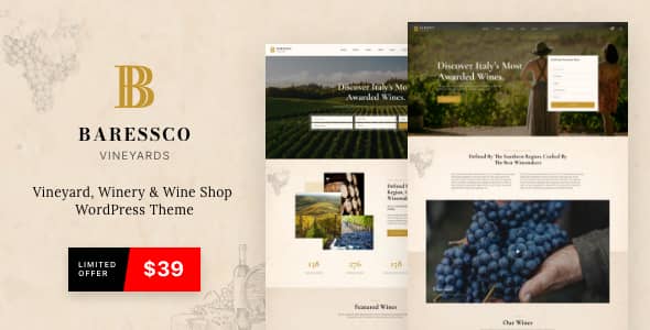 Baresscov..Nulled&#;Wine,Vineyard&#;WineryWordPressTheme