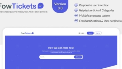Fowtickets Advanced Laravel HelpDesk And Ticket System PHP Script