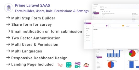 Prime Laravel SaaS Form Builder Users Role and Permissions