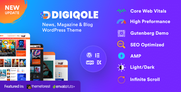 Digiqole v2.1.9 开心版 – 新闻杂志 WordPress 主题