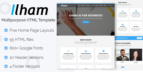 ILHAMNulled&#;Multi purposeHTMLTemplate