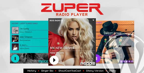 Zuperv.Nulled&#;ShoutcastandIcecastRadioPlayerWithHistory