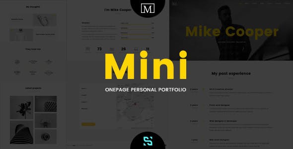 Miniv..Nulled OnepagePersonalPortfolioTheme