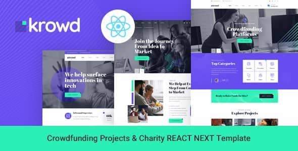 Krowdv. CrowdfundingProjects&#;CharityReactNextTemplate