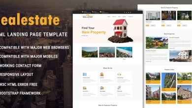 Real Estate – HTML Landing Page Template