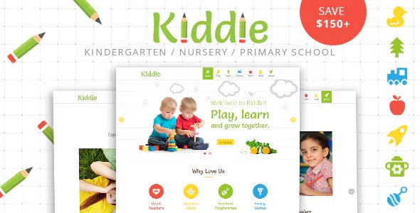 Kiddiev..Nulled&#;KindergartenandPreschoolWordPressTheme