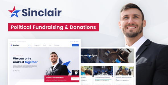 Sinclairv..Nulled&#;PoliticalFundraising&#;DonationsWordPressTheme