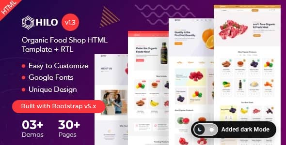 Hilov.Nulled&#;OrganicFoodeCommerceShopHTMLTemplate