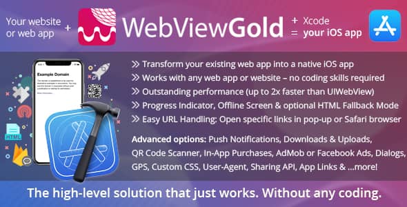 WebViewGoldforiOSv.–WebViewURL/HTMLtoiOSapp+Push,URLHandling,APIs&#;muchmore!Free