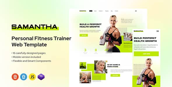 SamanthaNulled&#;PersonalTrainer&#;FitnessGymTemplate