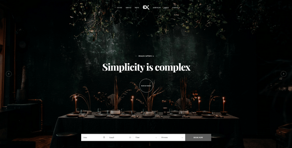n dinex one page restaurant template