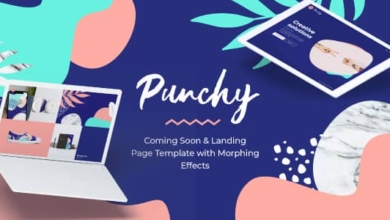 PunchyNulled&#;ComingSoonandLandingPageTemplatewithMorphingEffects