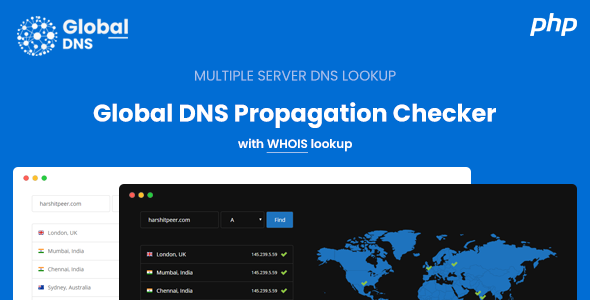 Global DNS v2.5.0 开心版 – 多服务器 – DNS 传播检查器 – PHP