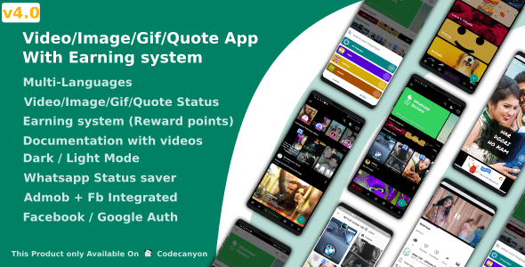 Video/Image/Gif/QuoteAppWithEarningsystem(Rewardpoints)v.Free