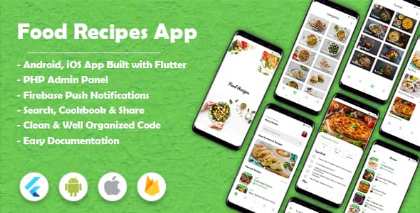 FoodRecipesFlutterApp(Android&#;iOS)v.Free