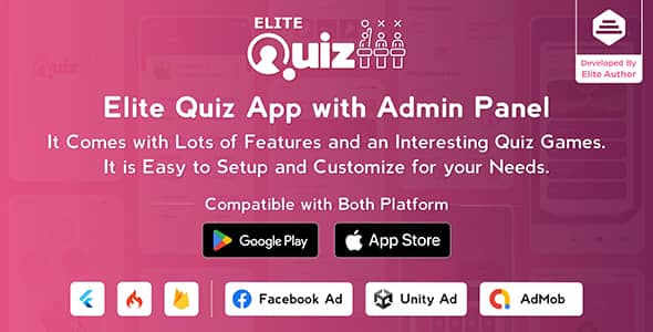 EliteQuizv..Nulled&#;TriviaQuiz|QuizGame&#;FlutterFullApp+AdminPanel