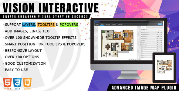Vision Interactive v1.5.3 Nulled – Image Map Builder for WordPress