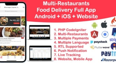 food delivery multi restaurant ionic