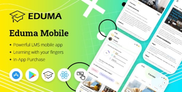 Eduma Mobile v1.0.9 Nulled – React Native LMS Mobile App for iOS & Android Source