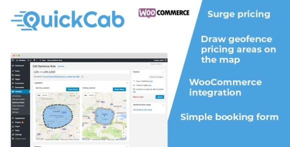 QuickCab v1.2.7 Nulled – WooCommerce Taxi Booking Plugin Free