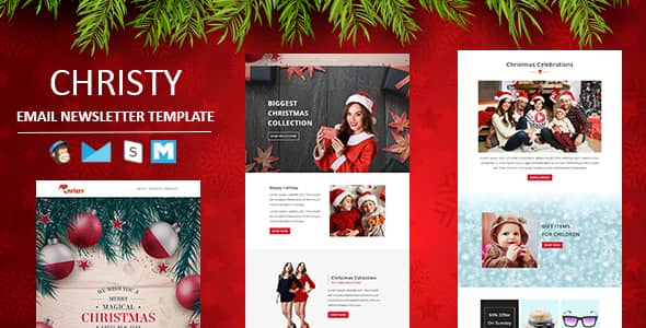 ChristyNulled&#;ResponsiveChristmasEmailTemplatewithStampreadyBuilderAccess
