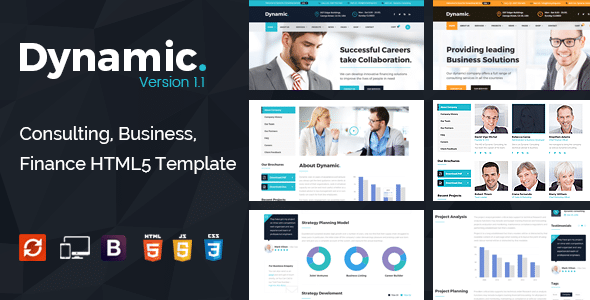 Dynamic v1.1 Nulled – Consulting, Finance HTML5 Template