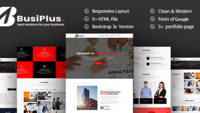Busiplus v1.0 Nulled – Corporate Business HTML5 Template
