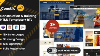 Constik v1.2 Nulled – Real Estate Construction & Building Company HTML Template